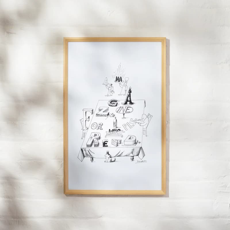 Saul Steinberg's Table Print