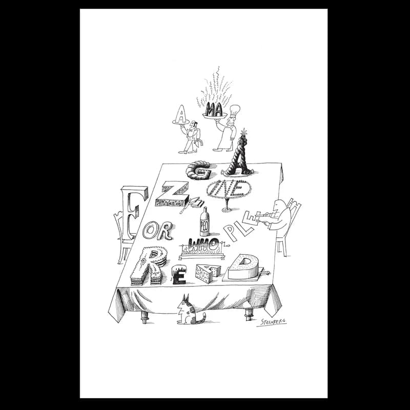 Saul Steinberg's Table Print