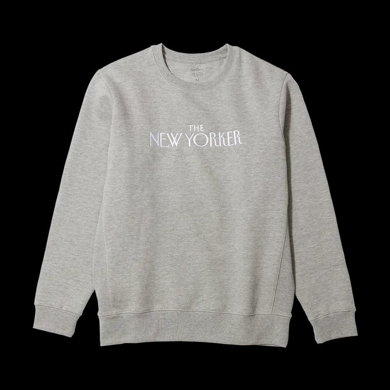 Rea Irvin's Embroidered Crewneck Sweatshirt in Heather Gray